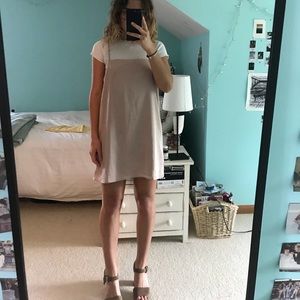 blush pink satin dress